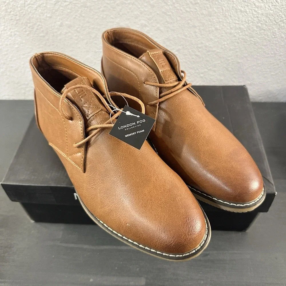 London Fog Blackburn Chukka‎ Boots Shoes Mens Size 9.5 M Memory Foam CL30089M